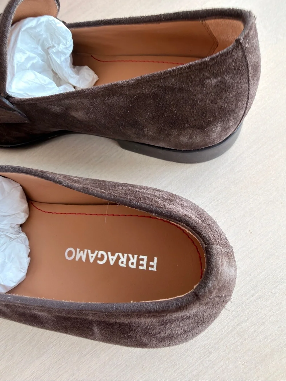 Salvatore Ferragamo Dark Brown Suede Bit Loafers - Size 9.5 EE